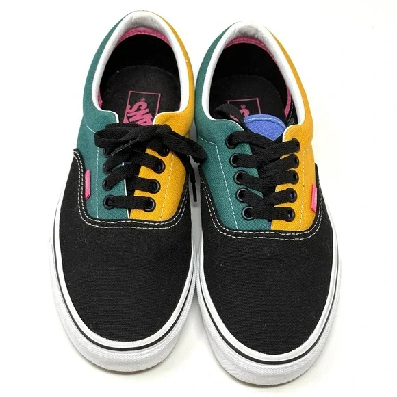 VANS Era Mix & Match - 500714 Black Blue Yellow Green Size 7.5 Men 9.0 Women EUC - Picture 2 of 11